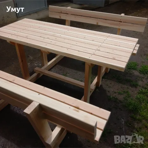 Комплект маса с две пейки , снимка 5 - Маси - 50237898