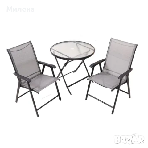 Сгъваем комплект за балкон маса и 2 стола, снимка 4 - Други стоки за дома - 50019340