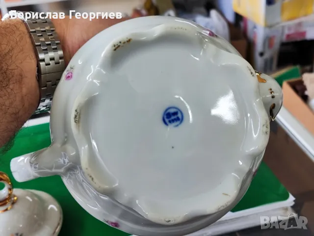 Български чайник порцелан Сталин видин 1958 г, снимка 7 - Сервизи - 49493572