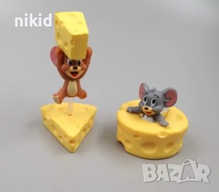 2 бр Том и Джери пластмасови фигурки играчки за игра и украса на торта пластмасова фигурка, снимка 4 - Фигурки - 44405193