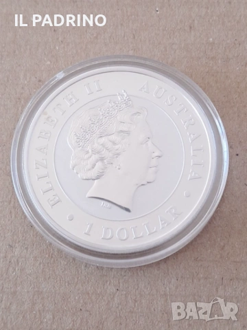 Кукабура сребро 1 oz унция 2014 , снимка 2 - Нумизматика и бонистика - 53094234