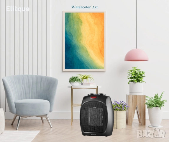 Керамична вентилаторна печка , 1500W – Компактно и ефективно отопление за вашия дом, снимка 5 - Печки, фурни - 52843794