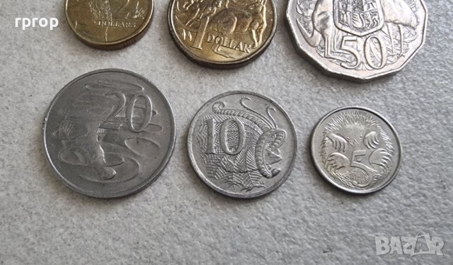 Монети. Австралия.  Лот .5, 10 ,20, 50 цента .  1 и 2 долара.6 бройки., снимка 3 - Нумизматика и бонистика - 41411682