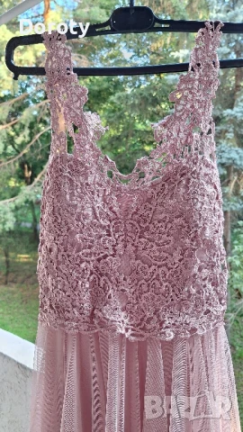Официална рокля пепел от рози  S/M, снимка 2 - Рокли - 50596533