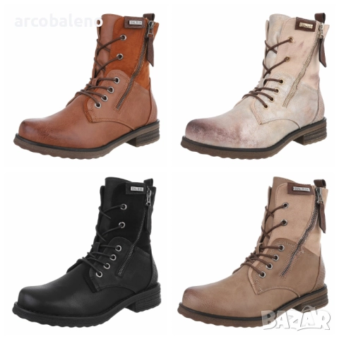 Дамски боти с връзки в употребяван вид, 4цвята 