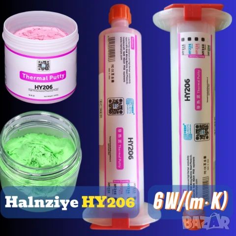 100гр 6 W/m·K Halnziye HY236 Thermal Putty течен термопад
