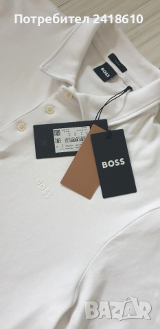 Hugo Boss Palosh 30 Pima Cotton Soft Touch Custom Slim Fit Mens Size XL НОВО! ОРИГИНАЛ! Мъжка Тениск