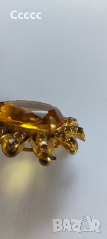 Ретро руска брошка, позлатена , снимка 2 - Колекции - 39290241