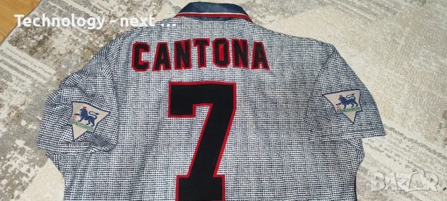 Ретро тениска Manchester United 1994/96–CANTONA 7–ОРИГИНАЛ–Umbro–Рядка, снимка 8 - Футбол - 53670607