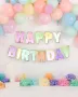 Happy Birthday цветен картонен надпис банер за стена декор украса рожден ден парти, снимка 1