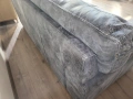 Сив кожен диван двойка - телешки бокс, снимка 10