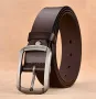 Мъжки дизайнерски кожени колани /Черен и кафяв естествена кожа!, снимка 8