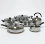 Комплект от 12 части за всяка кухня. 3бр тенджери, тиган, касерола и чайник и капаци, снимка 5