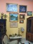 Прекрасна антикварна майсторска картина рамка стъкло, снимка 10