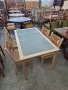 К-т Масивна Трапезна Маса с 4бр.Ратанови Столове -внос от Германия!, снимка 2