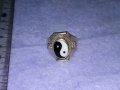 ИН и ЯН Емайлиран СРЕБЪРЕН ПРЪСТЕН ВИСОКА ПРОБА СРЕБРО Стара ХУДОЖЕСТВЕНА РЪЧНА ИЗРАБОТКА 38434, снимка 15