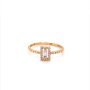 Златен дамски пръстен 1,36гр. размер:56 14кр. проба:585 модел:20046-2, снимка 1