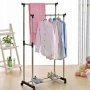Двойна стойка за дрехи на колела - лесно преместване и повече място за дрехи, снимка 4