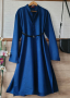 Синя рокля памучна материя ХЛ , снимка 1 - Рокли - 44724746