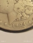 Сребърна монета 1 долар 1904г. САЩ уникат за КОЛЕКЦИОНЕРИ 50756, снимка 5