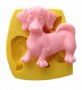 Куче дакел силиконов молд форма калъп шоколад фондан гипс украса декор, снимка 1 - Форми - 34330380