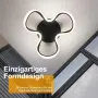LED таванна лампа 24 W 4000 K 31см модерен алуминиев – Черна, снимка 2