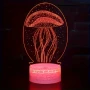 Холограмна 3D LED лампа Медуза-дистанционно управление 16 цвята+други режими на управление, снимка 2