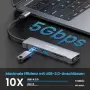 Нов хъб USB C адаптер 5 в 1 HDMI USB 3.0 USB 2.0 SD Micro SD за лаптоп, снимка 5