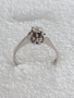 Дамски златен пръстен с инкрустиран диамант 0.20 карата,бяло злато проба 750, снимка 9