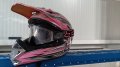 Каска за мотор, мотокрос HJC розова с очила FOX комплект, снимка 3