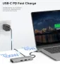 USB хъб NOVOO RM8 USB C HUB, 8-в-1 докинг станция USB-C, USB-A, HDMI, PD 100W, VGA, снимка 2