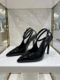 Сандали на ток - черен лак - LK55 , снимка 2