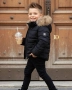 Louis Vuitton Детско Черно Зимно Яке С Качулка Код SK348, снимка 2