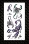 Скорпион скорпиони черно бял временна татуировка татос татус Tattoo, снимка 3