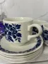 Реколта от 1970 г. на Broadhurst „Garland“ дуо от чаша, чинийка за чай / Broadhurst Ironstone / син , снимка 1