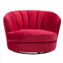 Луксозно кресло въртящо се за лоби бар,хотел,мека мебел за рецепция,въртящ фотьойл плюш-червен,син, снимка 2