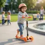 Детска сгъваема тротинетка 21st Scooter със светещи силиконови колела – Оранжева, снимка 1