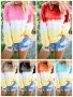 Дамска ежедневна блуза с дълги ръкави в цветен блок. Големи размери, 10цвята