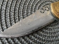 Сгъваем нож  имитиращ дамаска стомана 80х200 - Череп+Кости, снимка 2