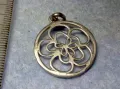 АЖУРЕН ФЛОРАЛЕН СРЕБЪРЕН МЕДАЛЬОН СРЕБРО СРЕБРО 925 ДИЗАЙНЕРСКО АРТ БИЖУ 28816, снимка 3