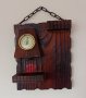 Старо Дървено пано с барометър от Германия, снимка 1 - Други ценни предмети - 35825833