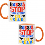 Чаша RUSSIA STOP YOUR ATTACK ON UKRAINE, снимка 4