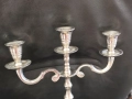 Голям троен свещник метален , снимка 2