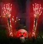 Joellfuner декорация за Хелоуин – светещ череп с ръце, LED декорация за Хелоуин, светещ скелет , снимка 1