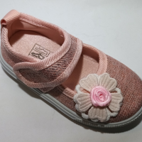 Детски текстилни обувки Цвете, снимка 3 - Детски гуменки - 44526958
