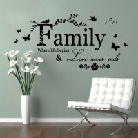 Family текст семейство лепенка стикер самозалепващ за стена, снимка 5 - Други - 34253910