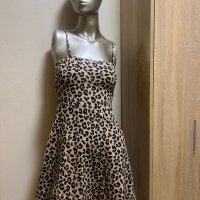 Дамска тигрова разкроена рокля !, снимка 1 - Рокли - 42110297