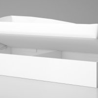 Легло Лео 3 с матрак - 82/190 см, повдигащ механизъм, Антрацит гланц / Бяло гланц, снимка 4 - Спални и легла - 39793769