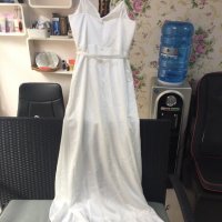 Бяла дълга рокля, снимка 5 - Рокли - 38666742