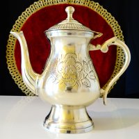 Английска кана,чайник,цветя. , снимка 1 - Антикварни и старинни предмети - 35816977